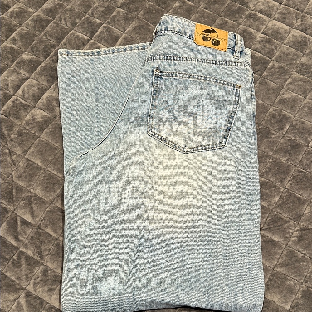 White fox baggy jeans